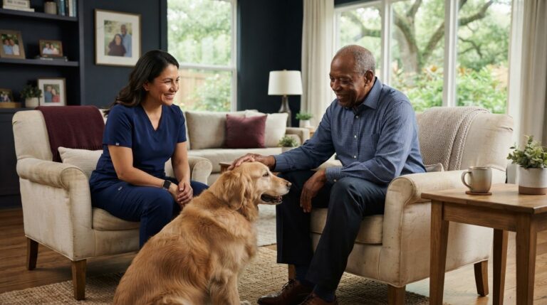 Senior Companion Care in Sugar Land: Understanding Pet Therapy at Home